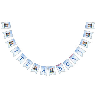 Baby and German Shepherd Boy's Baby Shower  Bunting Flags