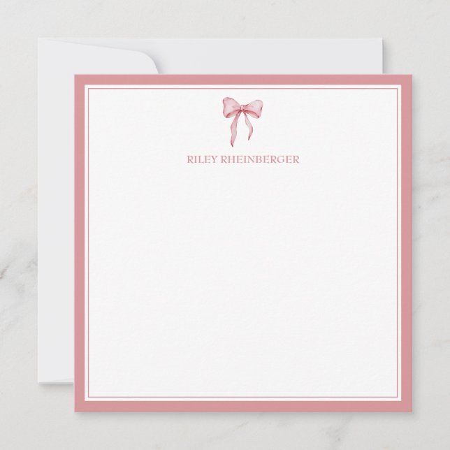 Baby and Little Girl Stationary Card (Front)