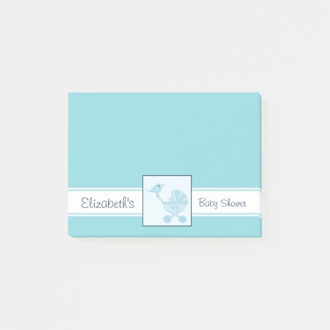 Baby and Mommy Bluebirds Baby Shower Post-it Notes (Front)