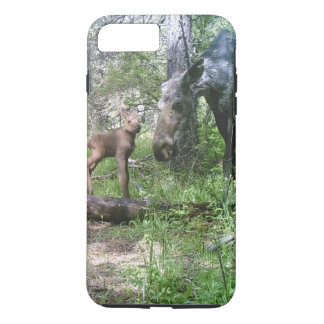 Baby and mother moose Case-Mate iPhone case