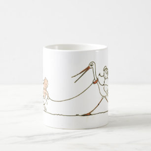 Baby and Stork Coffee Mug
