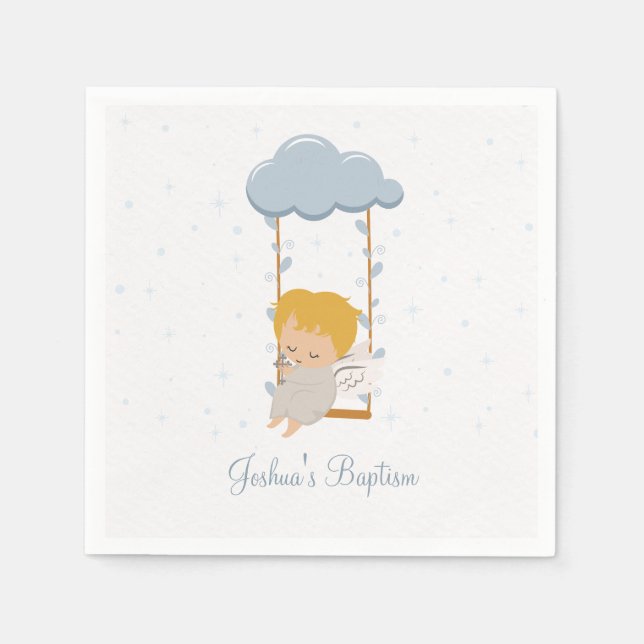 Baby Angel, Baptism Napkin (Front)