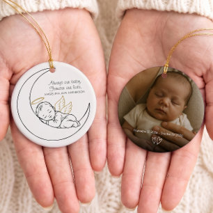 Baby Angel Infant Loss Photo Memorial Keepsake Ceramic Ornament