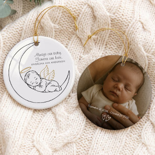 Baby Angel Infant Loss Photo Memorial Keepsake Ceramic Ornament