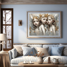 Baby Angel Soeurs Art Moderne Poster