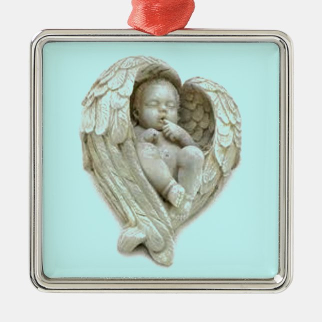 Baby angel wings products metal ornament (Front)