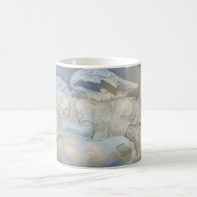 Baby Angel Wings Sleeping in God's Hand Coffee Mug (Center)