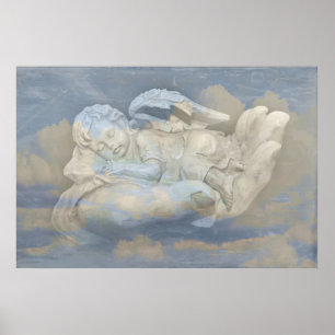 Baby Angel Wings Sleeping in God's Hand Poster