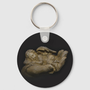 Baby Angel Wings Sleeping in Hand Keychain
