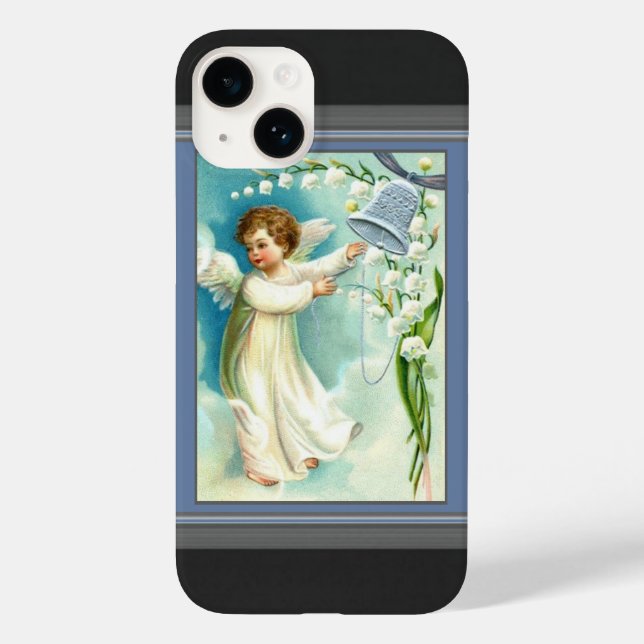Baby Angel With Blue Bell  Case-Mate iPhone Case (Back)