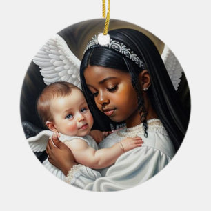 baby Angels Ceramic Ornament