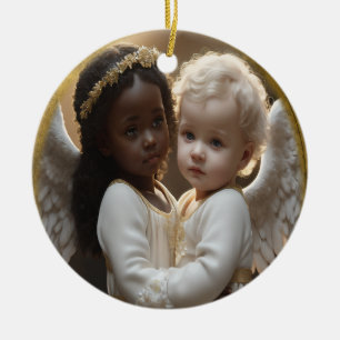 baby angels ceramic ornament