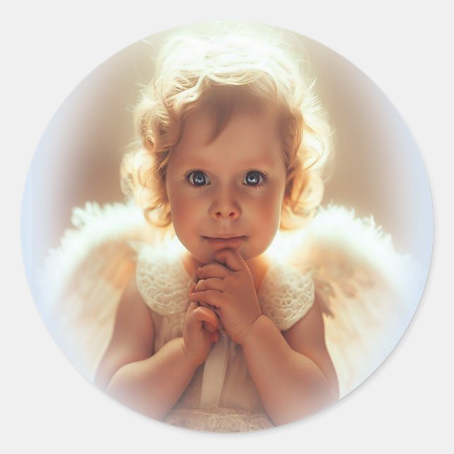 Baby Angels Classic Round Sticker (Front)