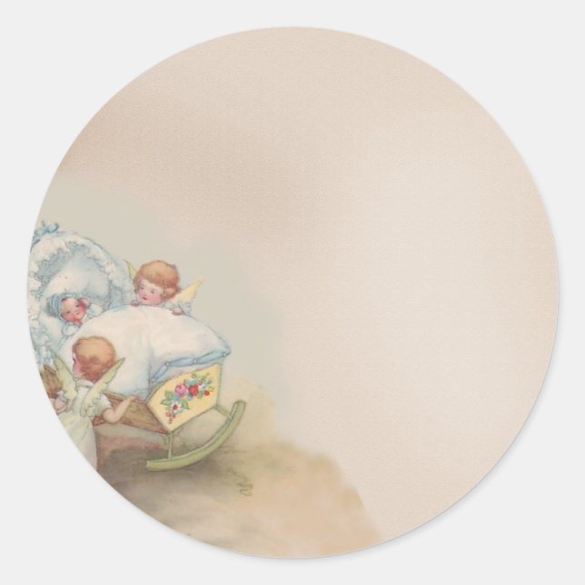 Baby Angels Classic Round Sticker (Front)