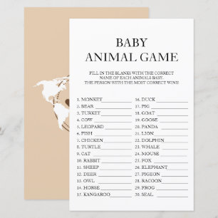 Baby Animal Game Travel Passport Baby Shower