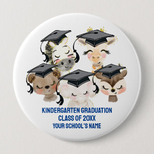 Baby Animal Graduates 4 Inch Round Button