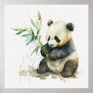 Baby Animal Prints for Nursery, Cute Panda poster