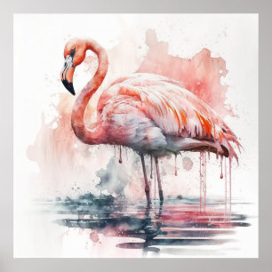 Baby Animal Prints for Nursery, flamingo poster
