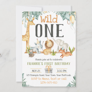 Baby Animal Safari Invitation