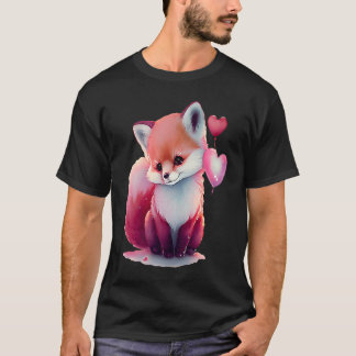 Baby Animal Valentine's Day Animal   Animal Fox T-Shirt