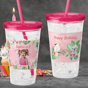 Baby Animals Acrylic Tumbler Kids Birthday Gift