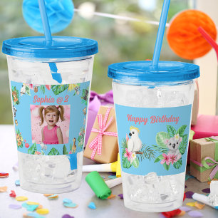  Baby Animals Acrylic Tumbler Kids Birthday Gift 