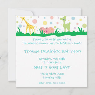 Baby  Animals- Baby Shower invites