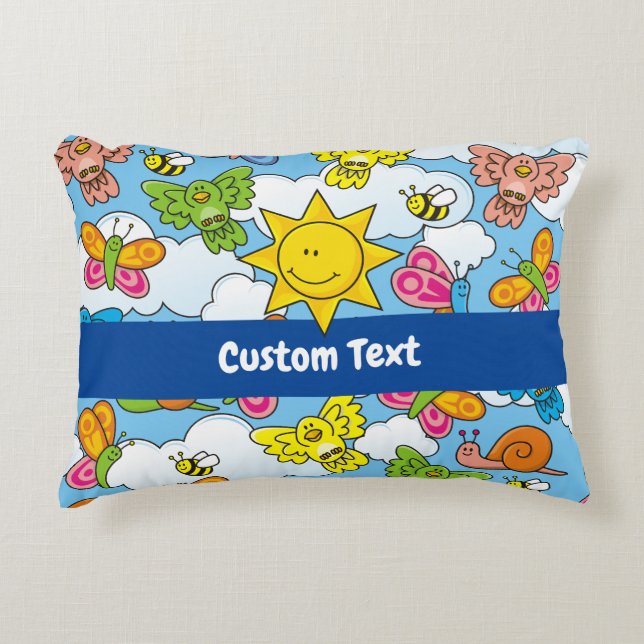 Baby Animals Background Accent Pillow (Front)