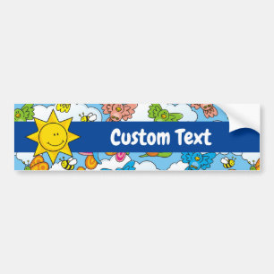 Baby Animals Background Bumper Sticker