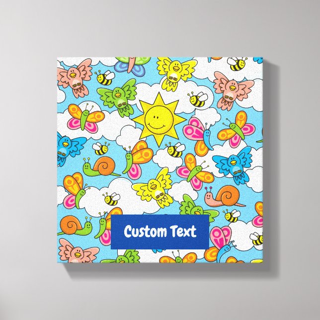 Baby Animals Background Canvas Print (Front)