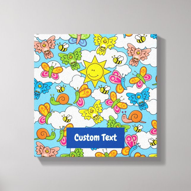 Baby Animals Background Canvas Print (Front)