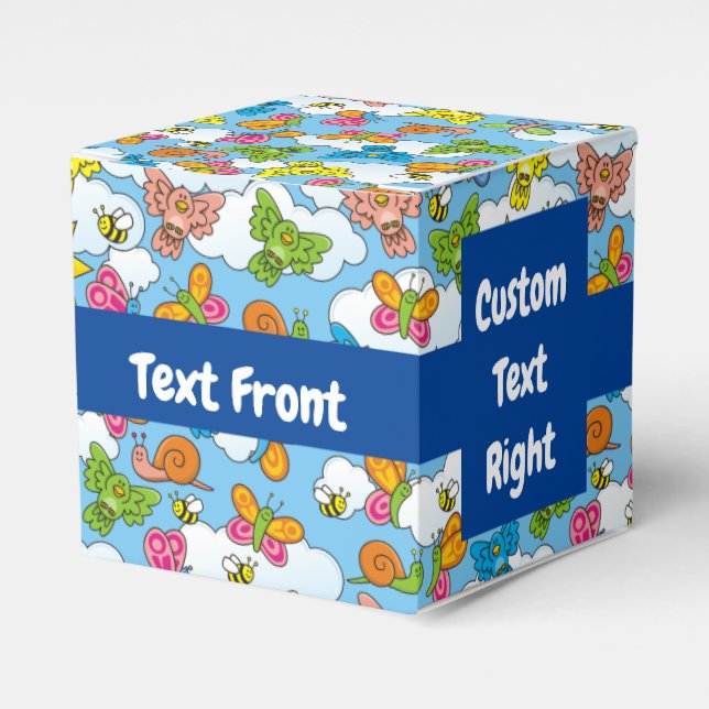 Baby Animals Background Favor Box (Front Side)