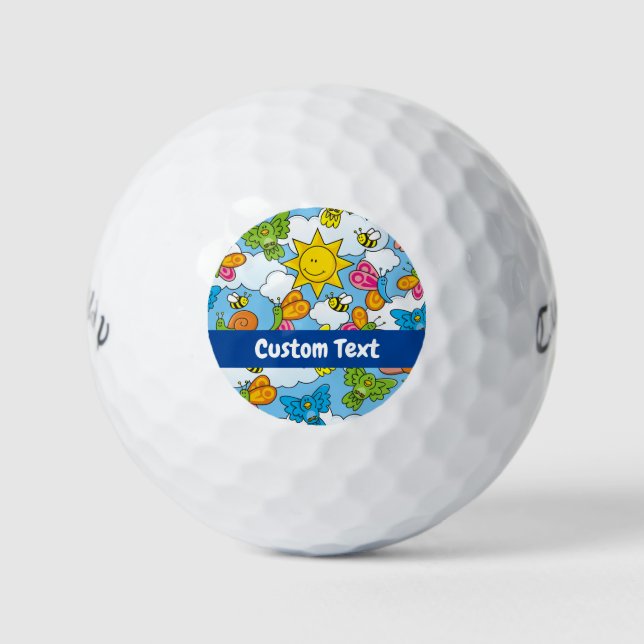 Baby Animals Background Golf Balls (Front)
