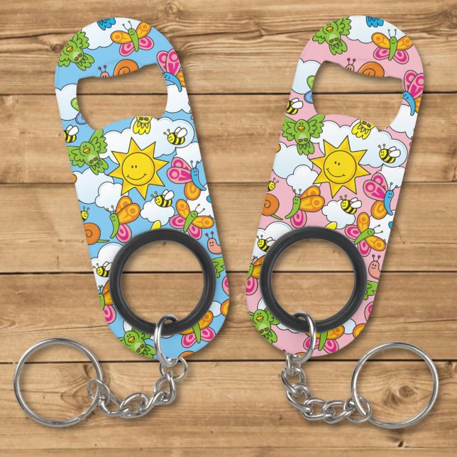 Baby Animals Background Keychain Bottle Opener (Creator Uploaded)