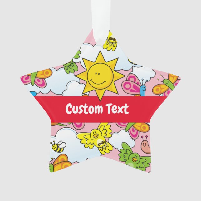 Baby Animals Background Ornament (Front)