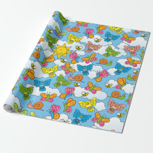 Baby Animals Background Wrapping Paper