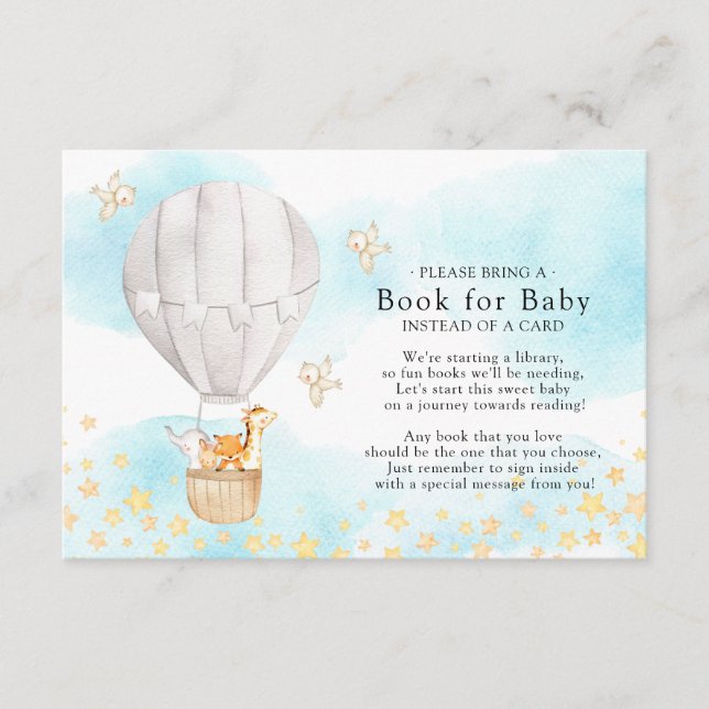 Baby Animals Balloon Ride Book for Baby Card (Front)