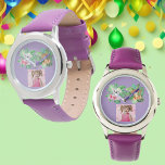 Baby Animals Custom Photo Kids Watch Birthday Gift<br><div class="desc">Make your little one's special day even more memorable with this adorable Tropical Baby Animals Custom Photo Kids Watch! This vibrant, playful timepiece features a delightful array of baby animals nestled among lush green leaves and tropical flowers. The bright and cheerful design will captivate any child, making it both fun...</div>