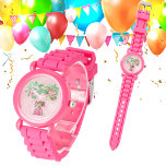Baby Animals Custom Photo Kids Watch Birthday Gift<br><div class="desc">Make your little one's special day even more memorable with this adorable Tropical Baby Animals Custom Photo Kids Watch! This vibrant, playful timepiece features a delightful array of baby animals nestled among lush green leaves and tropical flowers. The bright and cheerful design will captivate any child, making it both fun...</div>