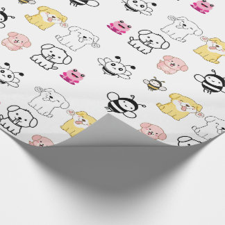 Baby animals wrapping paper