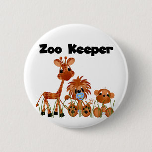 Baby Animals Zoo Keeper Tshirts and Gifts 2 Inch Round Button