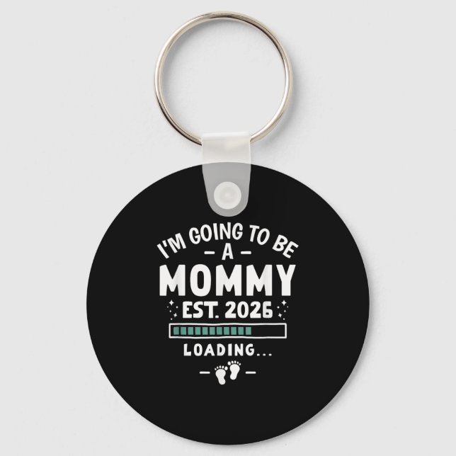 Baby Announcement 1st Time Mom I’m Going To Be A M Keychain (Front)