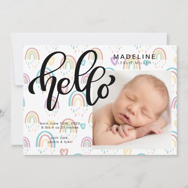 BABY ANNOUNCEMENT Add Your Photo (Front)