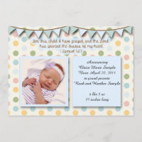Baby Announcement, Christian Scripture for Boy