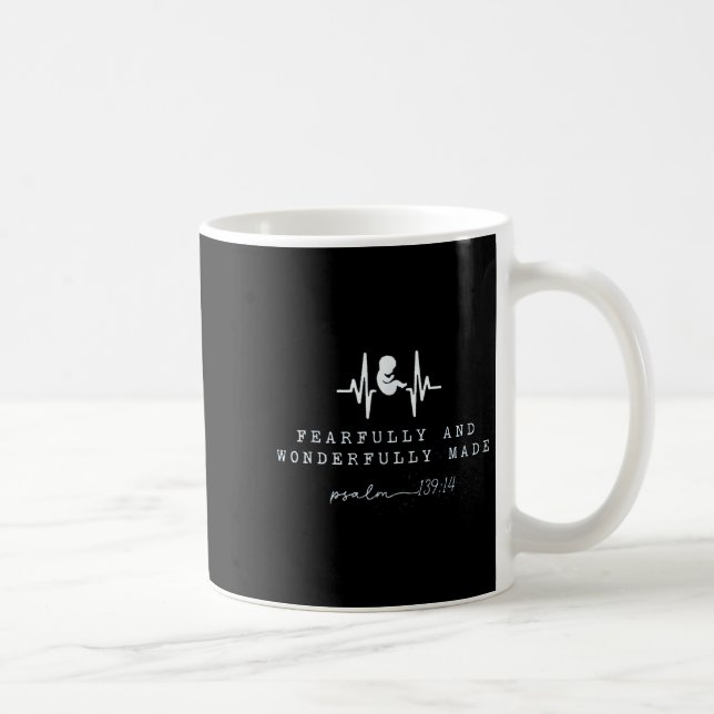 Baby Announcement Fearfully And Wonderfully Made,  Coffee Mug (Right)