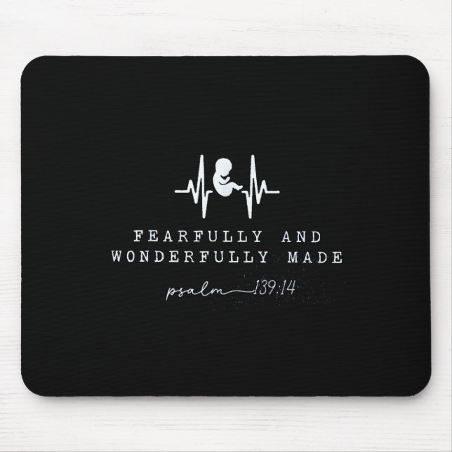 Baby Announcement Fearfully And Wonderfully Made,  Mouse Pad (Front)