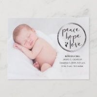 Baby Announcement, First Christmas, photo