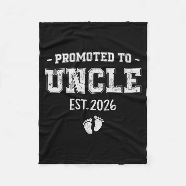 Baby Announcement For Uncle Promoted To Uncle 2026 Fleece Blanket (Front)