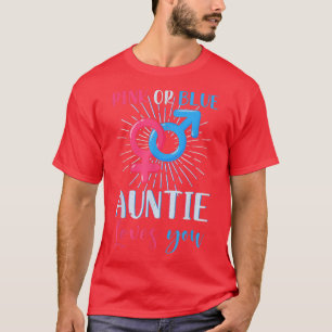 Baby Announcement Future Auntie Pregnancy Gender R T-Shirt