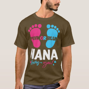 Baby Announcement Grandparents Gender Reveal Pink T-Shirt